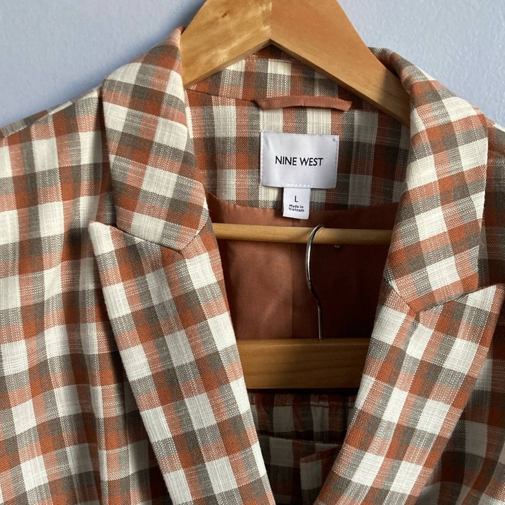 Nine West Plaid Blazer